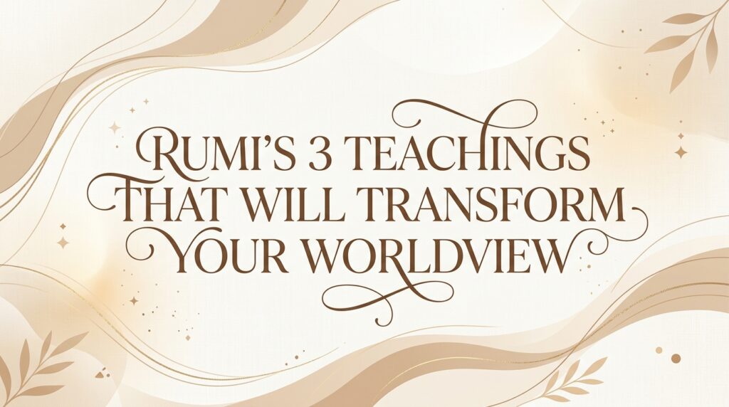 Rumi’s 3 Teachings That Will Transform Your Worldview