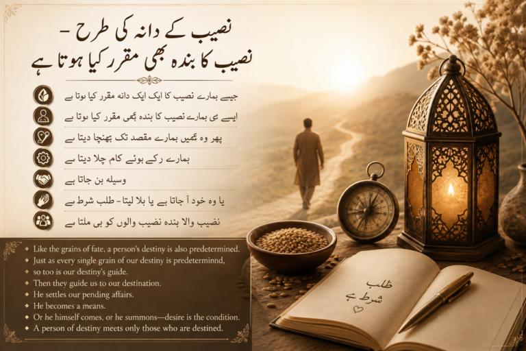 نصیب کے دانہ کی طرح – نصیب کا بندہ بھی مقررکیا ہوتا ہے